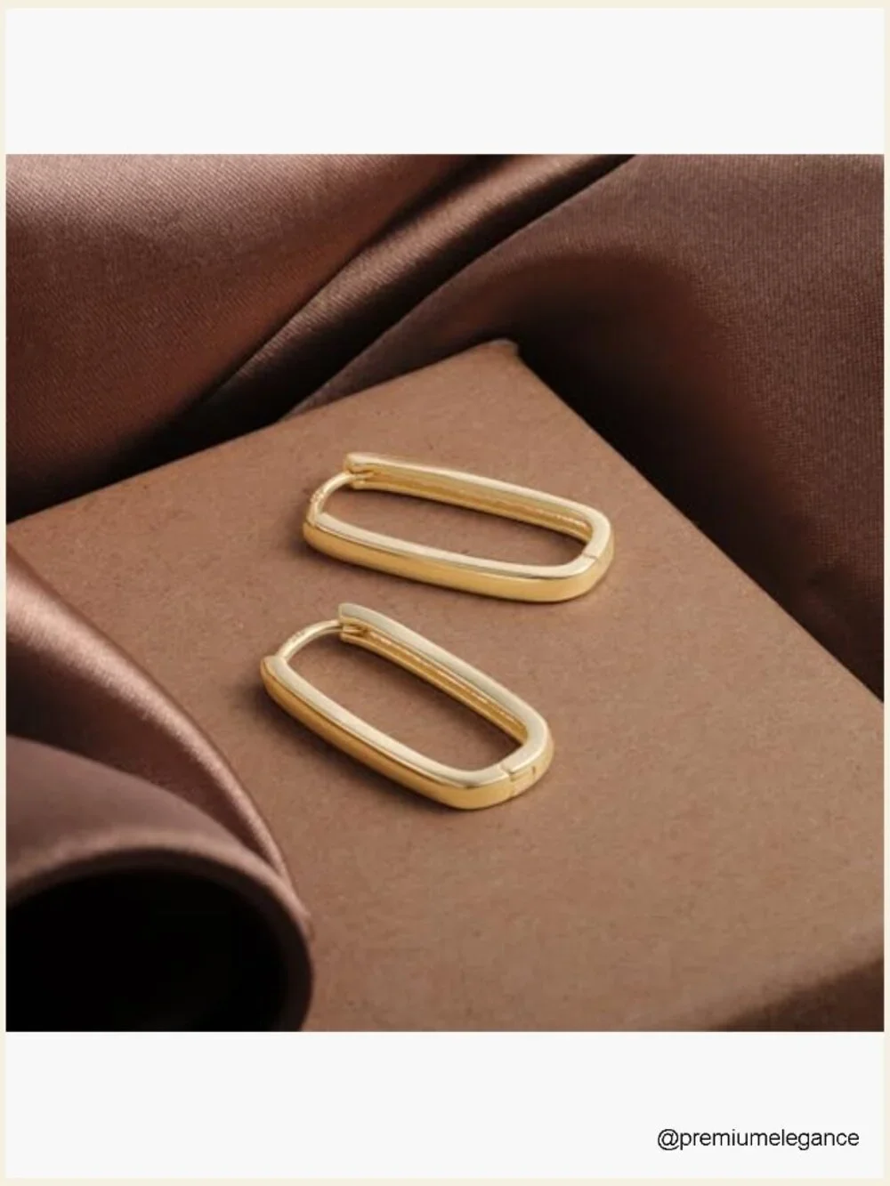 Sterling Silver Rectangle Hoop Earrings - Geometric Hypoallergenic Lever Back